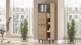 Hanah Home Armario multiusos On10B-S color nogal